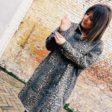 Leopard jeans jurk