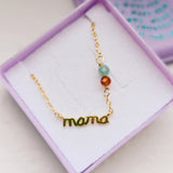 Mama ketting met geboortesteentjes