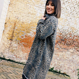 Leopard jeans jurk