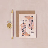 Yee-Haw Cowboy Boots Minikaart | Boots Mini wenskaarten