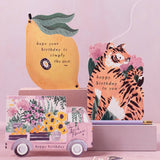 Flower Truck verjaardagskaart | Vrouwelijke verjaardagskaart | Bloemen