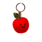 Sleutelhanger van vilt - Rode Appel Sleutelhanger