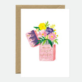 Bloemenaansteker - Verjaardagskaart - Goudfolie