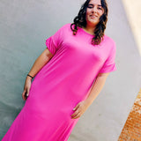 HOLA T-Shirt Dress fuchsia