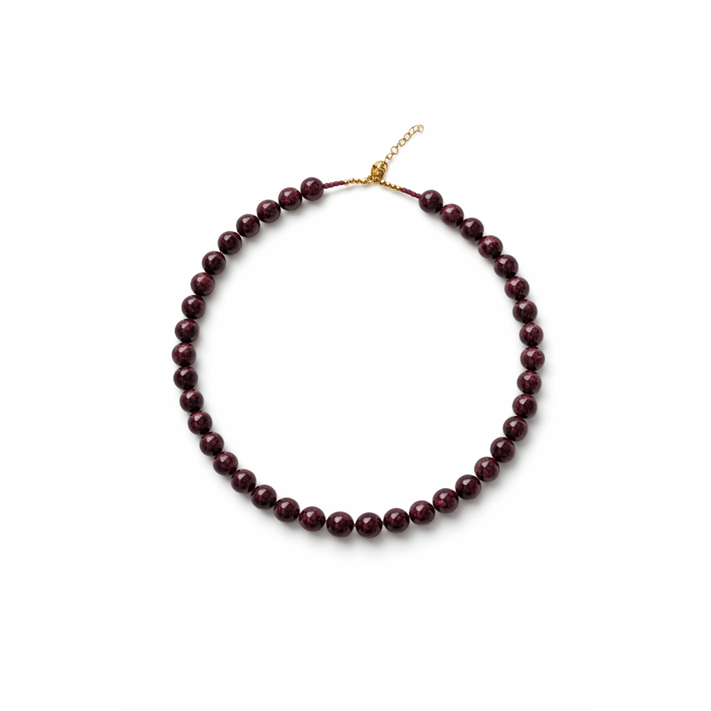 Maroon Jade Kralenketting