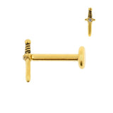 Swarovski Zirconia Labret Stud - Sword