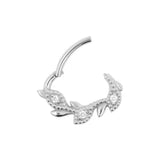 Daith clicker zirconia silver
