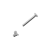 Titanium Labret Triple Dots 3mm silver