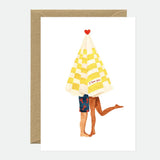 Beach Umbrella - Wenskaart Liefde en vriendschap