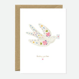 Sending Love Bird wenskaart met goudfolie