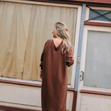 Double Amour (reversible V-back) Sweaterdress Chocolat