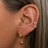 Titanium Rook Click Ring met dangling charms