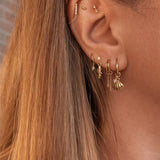 Gold Coast Earparty - fish and Shell charms
