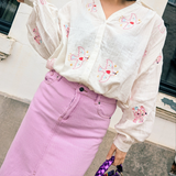 Jay Pink Jeans Skirt
