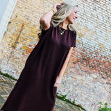 Lola Burgundy Glitter Partydress