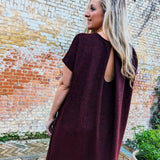 Lola Burgundy Glitter Partydress