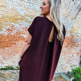 Lola Burgundy Glitter Partydress