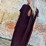 Lola Burgundy Glitter Partydress