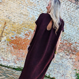 Lola Burgundy Glitter Partydress
