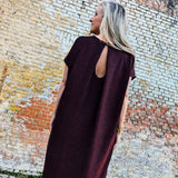 Lola Burgundy Glitter Partydress