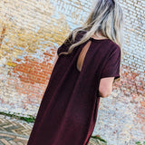 Lola Burgundy Glitter Partydress