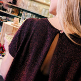 Lola Burgundy Glitter Partydress