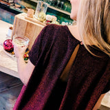 Lola Burgundy Glitter Partydress