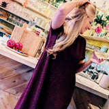 Lola Burgundy Glitter Partydress