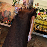 Lola Rust Glitter Partydress