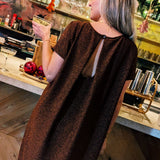 Lola Rust Glitter Partydress