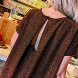 Lola Rust Glitter Partydress