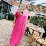 HOLA T-Shirt Dress fuchsia