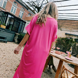 HOLA T-Shirt Dress fuchsia