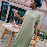 HOLA T-Shirt Dress Moss green
