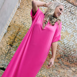 HOLA T-Shirt Dress fuchsia