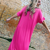 HOLA T-Shirt Dress fuchsia