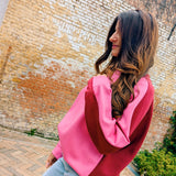 Ray Sweater pink/burgundy