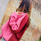 Ray Sweater pink/burgundy