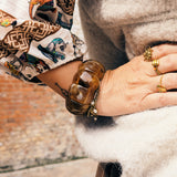 Bangle Armband kastanjebruin