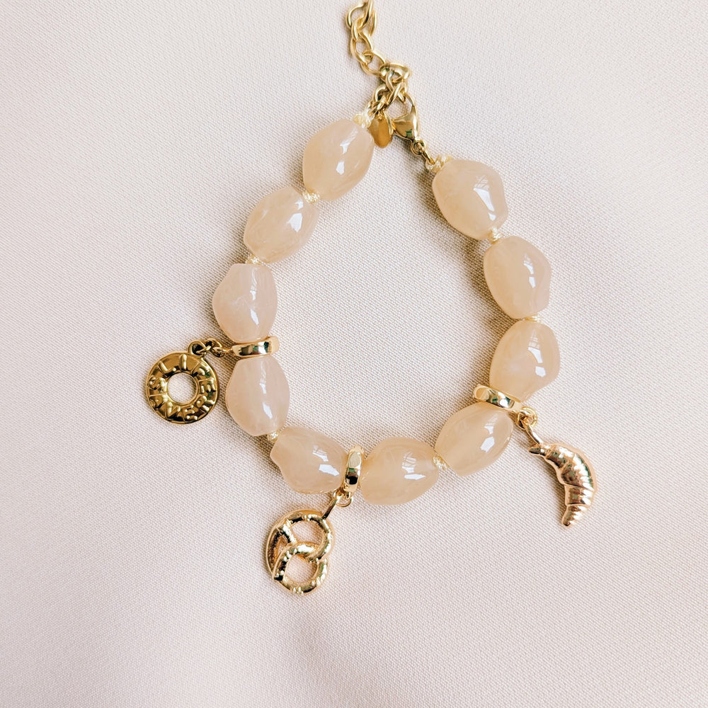 Cream Kralen Armband