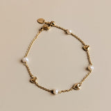 Pearl Hearts Bracelet