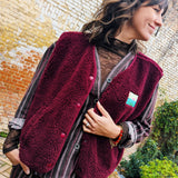 Do what makes you happy Vest Burgundy