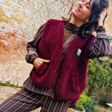 Do what makes you happy Vest Burgundy