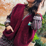 Do what makes you happy Vest Burgundy