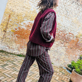 Do what makes you happy Vest Burgundy