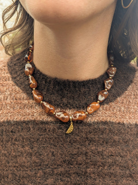 Marron Beads Ketting