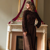 Ine Pants Dark Brown