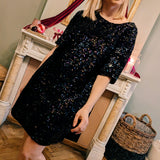 Glam all night Dress Black n Blue