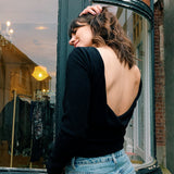 Black Soft Glitter Top