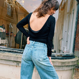 Black Soft Glitter Top